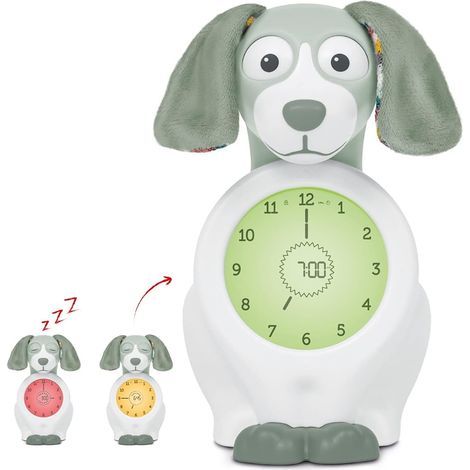 Reveil Enfant Educatif Jour/Nuit Lumineux à LED - Reveil Enfant Garcon Fille - Apprentissage Pédagogique Intelligent du Sommeil et du Réveil avec Horloge Lumineuse - Vert (1/4)