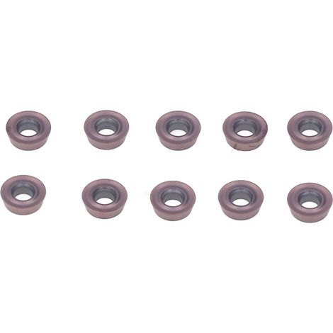 10 pièces plaquettes de tournage carbure réversibles revêtues pour fraisage bois outils CNC tour RDMT0802MOTN (1/5)
