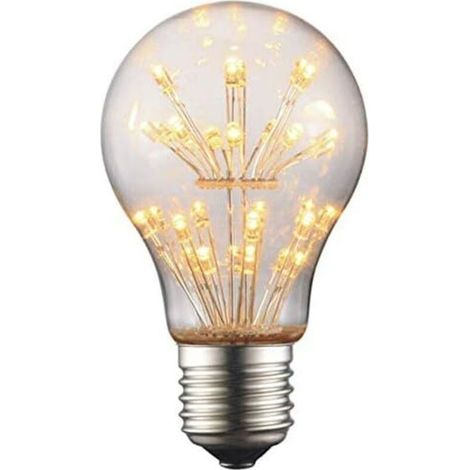 HAS60 3W LED Bulb of Filament Shape classic spherical,220V E27 Base, White Warm 2200K, Angle of Harness 360°, Scintillement to 30 Watt,Surface silver appearance starry (HAS60) (1/5)