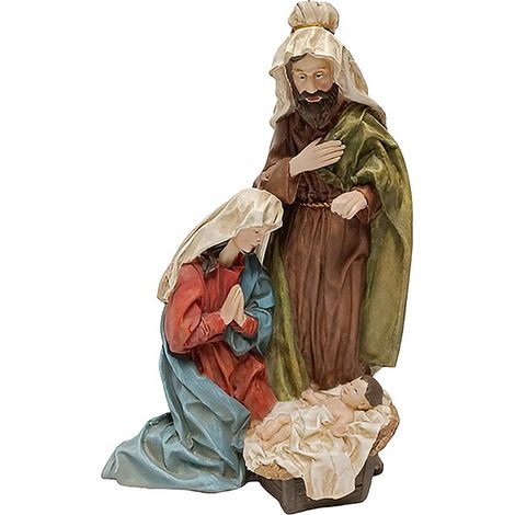Natività completa in Ceramica alta 60 cm Scultura Blocco Unico Sacra Famiglia Religiosa Natalizia Decorazione casa d’Arredo Idea Regalo Elegante Design e colori Raffinato