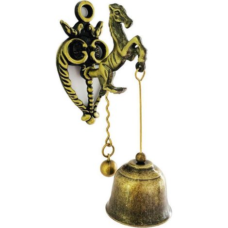Türklingel mit Pferdemotiv, Vintage Metall, Retro-Dekoration für Haus & Geschäft