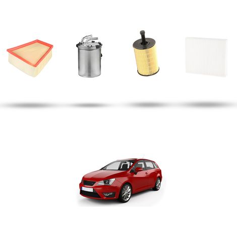 Kit tagliando 4 filtri compatibile con Seat Ibiza IV 1.4 TDI 59kw dal 2008 (1/5)
