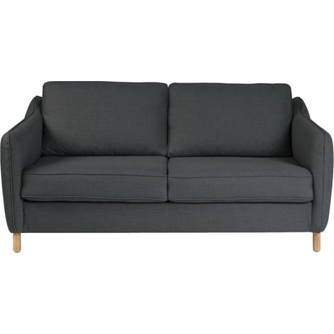 Canapé convertible ouverture express 2 places en tissu - Gris anthracite - VORNAY (1/5)