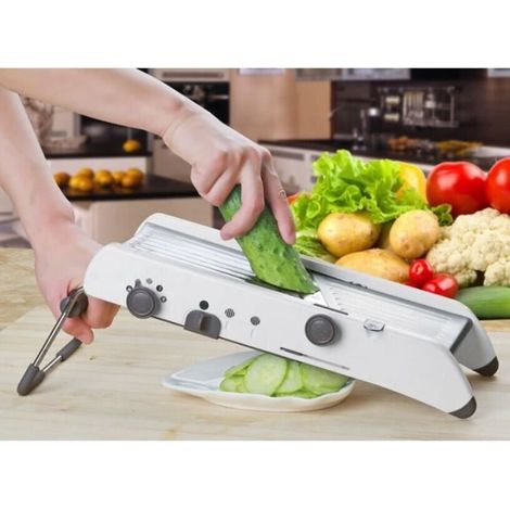 Coupe-légumes trancheuse de cuisine d'alliage de titane réglable multifonctionnel PR oignon, pomme de terre (1/2)