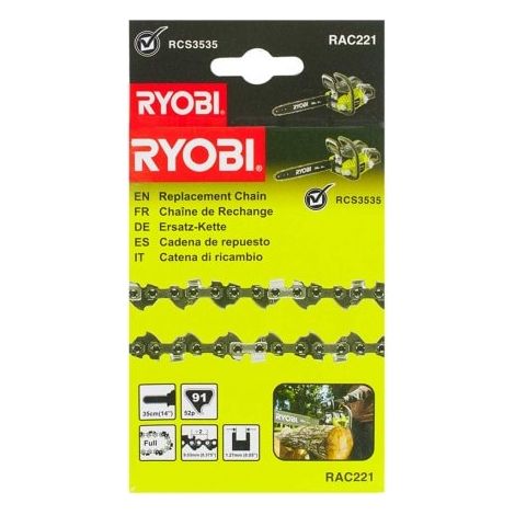 Kette 35cm 52 Glieder 3/8 für ryobi Kettensäge