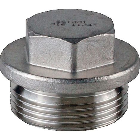 Tappo a vite DIN 910 ISO 228-1 NPS-1/2 pollice Ext L 26mm SPRINGER (confezione da 10)
