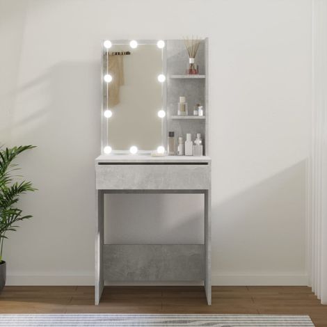 Tocador con LED color gris hormigón 60x40x140 cm vidaXL (1/5)