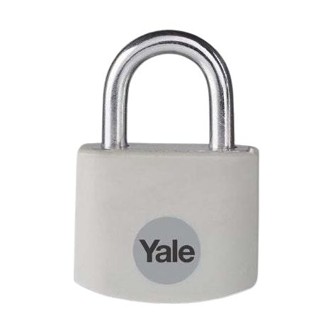 Yale - YE3B/50/126/1/GR Standardsicherheit 50 mm Aluminium Vorhängeschloss mit langem Bügel - Grau - langer Bügel aus gehärtetem Stahl - 3 Schlüssel (1/2)