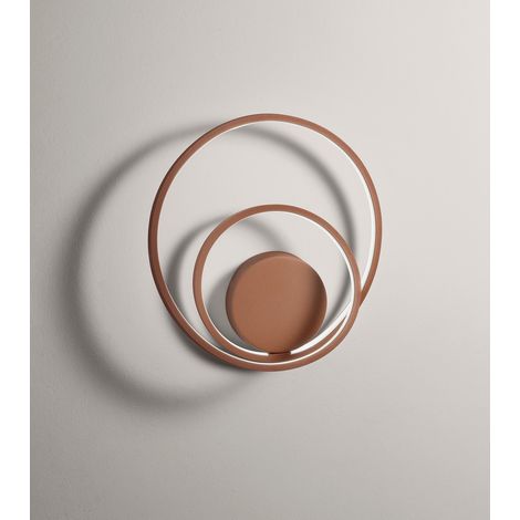 Applique Led En Métal Collection 6619 Couleur Cannelle Mate 28W Dimmable Cct 3000K-4000K-6000K Diamètre 30 Cm - Perenz Luminaire Design Moderne (1/3)