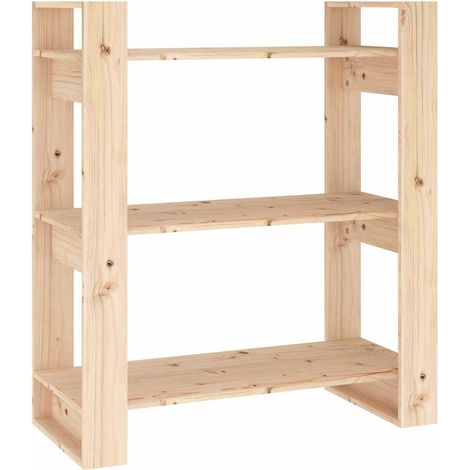 Maison Exclusive - Bücherregal/Raumteiler 80 x 35 x 91 cm Massivh (1/5)