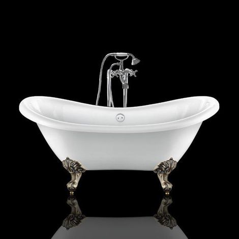 Bañera con patas DARLINGTON 175 cm patas ÁGUILA BRONCE ENVEJECIDO (1/5)