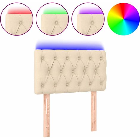 Maison Exclusive - Testiera a LED Crema 80x7x78/88 cm in Tessuto (1/5)