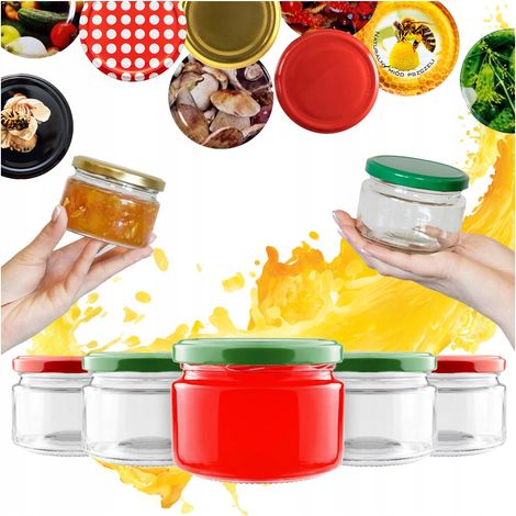50x Barattolo POMA 265ml Per CONSERVE MARMELLATE MIELE MARMELLATE DESSERT CANDELE (1/5)