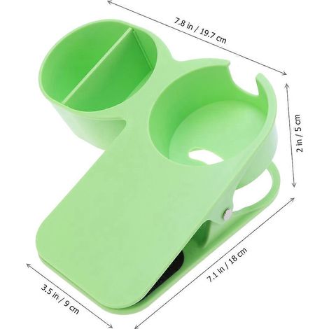 Pince de table multifonctionnelle verte / Porte-gobelet (1/5)