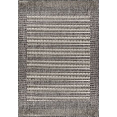 Tapis argenté plat et résistant pour intérieur extérieur - 150 x 80 cm (1/5)