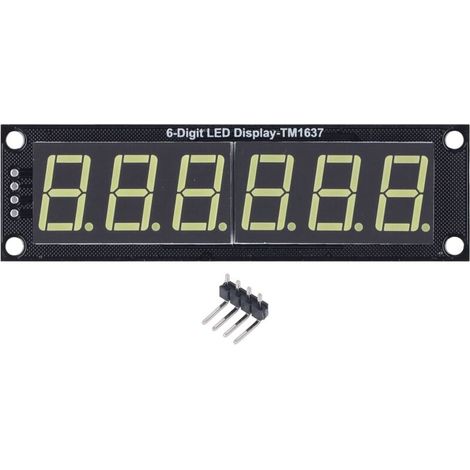 Module d'affichage 7 segments, écran LED 0,56 pouce, tube numérique, 6 chiffres, nombre décimal 7 segments, TM1637, module d'affichage numérique, affichages optoélectroniques (1/5)