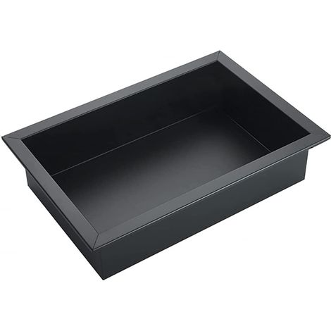 Niche de douche encastrée inox 304 noir - (31.5cm×20cm×8cm) (1/5)