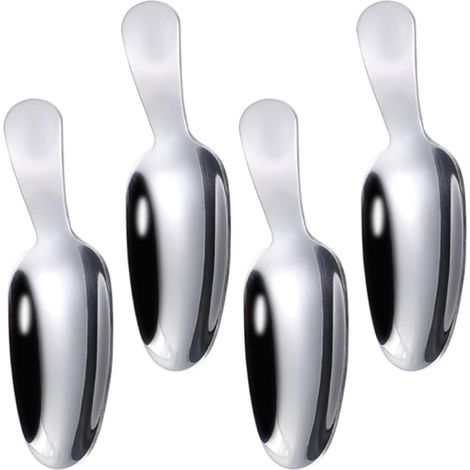 WOONEKY Lot de 4 Cuillères à Glace en Acier Inoxydable Argenté Forme (1/5)