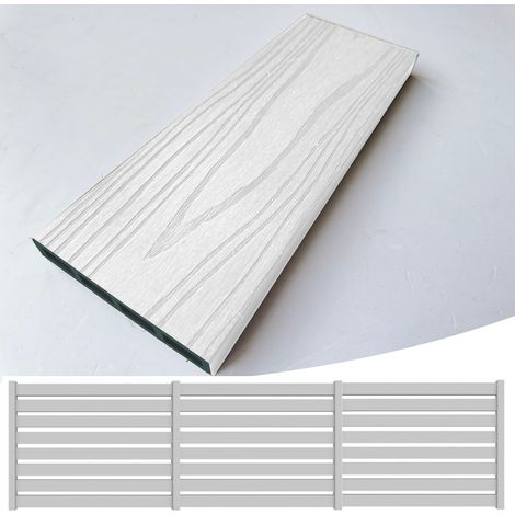 Listoni WPC PRIME L196xH183cm per recinzione colore Bianco SUPRAM listone 105x1805mm spessore 20mm (1/5)