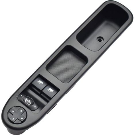 6554.QA Interrupteur principal de lève-vitre électrique avant gauche pour Peugeot 207 207SW 207CC (Noir) (1/5)