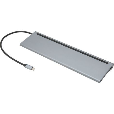 Hub USB-C 12 en 1, station d'accueil complète pour ordinateur portable, hub multiport USB-C vers Ethernet