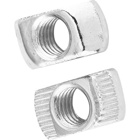 Écrou marteau à tête en T pour profilé aluminium, acier au carbone nickelé, fixation filetée M6x16,5x8 mm, lot compatible EU30 (1/5)