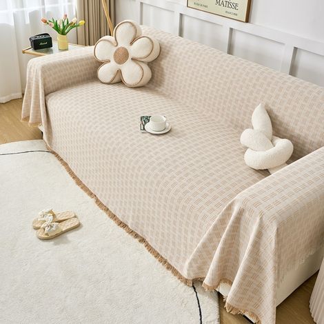 Sofabezug 90x90 cm, Farbe Kakao-Kaffee, Komplettbezug für Sofakissen, Ganzjahres-Sofabezug (1/5)