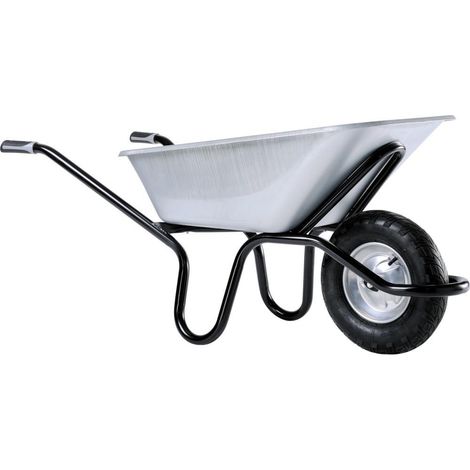 Schubkarre HAEMMERLIN Aktiv Excellium Plus 120L RENO Galva Luftgefülltes Rad Grau - 305400605