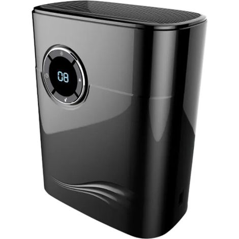 Déshumidificateur d'air domestique (noir) 1200 ml, élimine l'humidité, purifie l'air aux ions négatifs, portable (1/5)