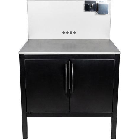 Somagic – Cocina exterior de 3 módulos de acero lacado – Dimensiones 234,5 cm x 58,5 cm x 110,5 cm – Superficie de trabajo para plancha de gas (1/5)