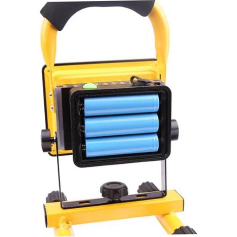 Lampe de Chantier LED Rechargeable Étanche avec Projecteur Rotatif pour Camping Urgence et Travail Extérieur avec Lumière Rouge et Bleue Clignotante sans Batterie Ni Chargeur (1/5)