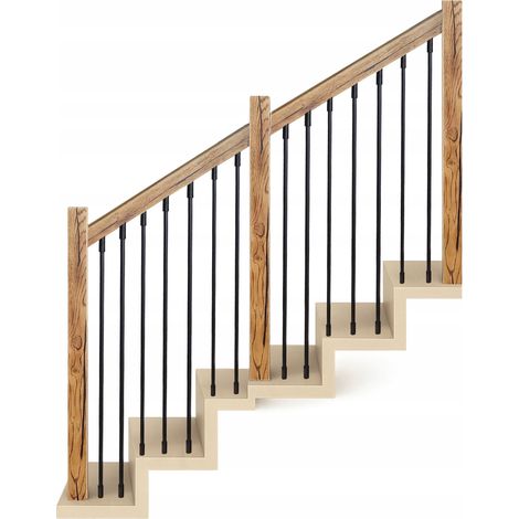 Garde-corps d’escalier - 100 cm - Kit complet - Design moderne et sécurisé - Chêne