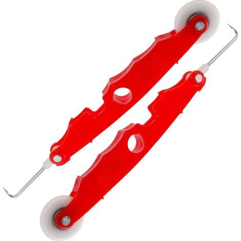 Lot de 2 enrouleurs manuels pour joint de fenêtre et de porte, 2 en 1, moustiquaire Spline Roller pour montage et réparation, joint de fenêtre, outil de montage (1/5)