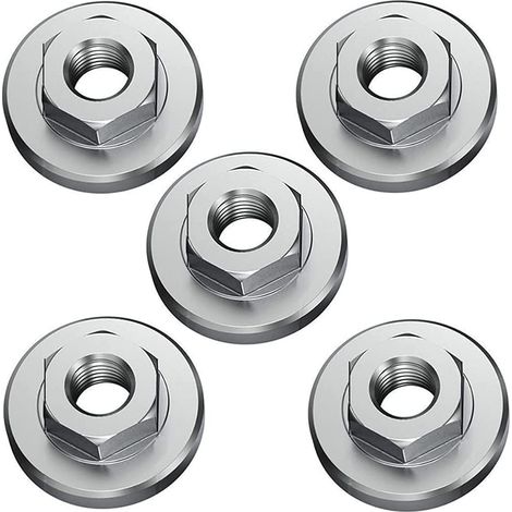 éCrou de Serrage Rapide éCrou de Blocage, 5 Serrage Rapide D'éCrou de Serrage, éCrou Accessoires Pour Toutes Les Meuleuses D'Angle (1/4)