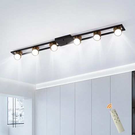 Modern Black Gold LED Ceiling Lights Living Room, Dimmable Ceiling Lamp, 123 cm Linear Ceiling Light for Kitchens, Bedrooms, Hallways, Living Rooms