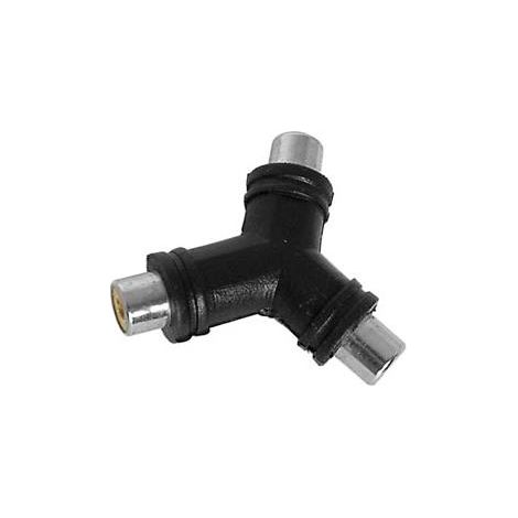 DOBLE CONECTOR RCA HEMBRA A CONECTOR RCA HEMBRA