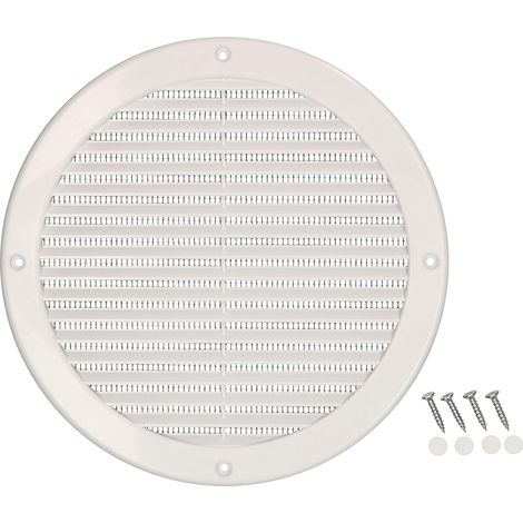 Kotarbau – Grille d'aération ronde 200 mm – Avec moustiquaire – Installation facile – Pour circulation d'air en milieu résidentiel et commercial