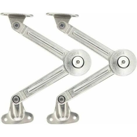 Lot de 2 compas à système d’amortissement pour abattants de portes relevables de placard de cuisine (1/5)