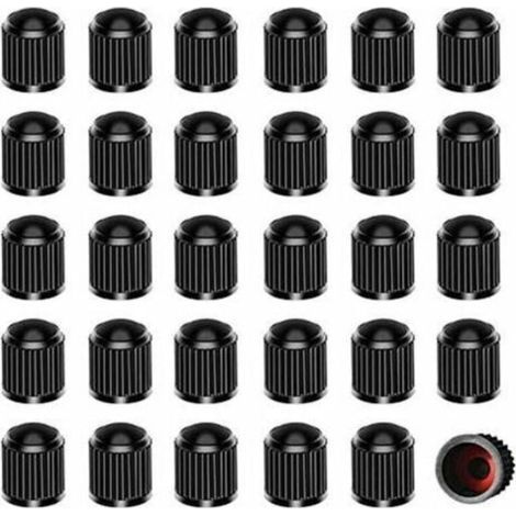 Lot de 30 Bouchons Valve Pneu en Plastique, Bouchons de Pneu avec Joint d'étanchéité pour SUV Vélo Moto Camions 10 12.55mm (1/5)