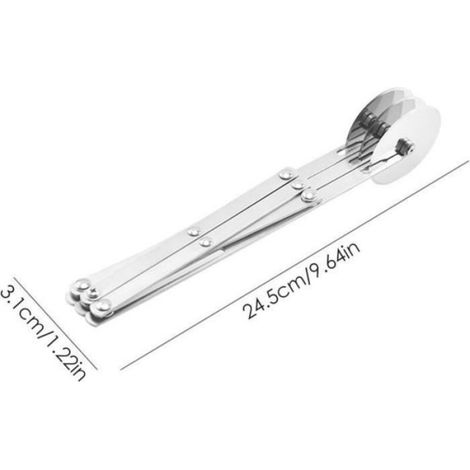 Trancheuse Pizza - Rouleau Réglable En Acier Inoxydable - Pour Pâte À Pizza Et Pâtisserie - 1 Pièce (1/4)