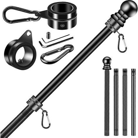 Fahnenmast-Set für die Hausveranda, 1,5 m hoher, verdickter Wandfahnenmast (1/5)