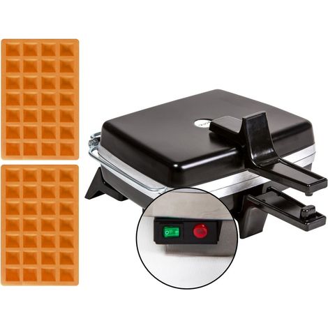 Professionelles Waffeleisen DEZAL 301.5 PROFI-W 4x7 1300W Schwarz mit beweglichem Scharnier