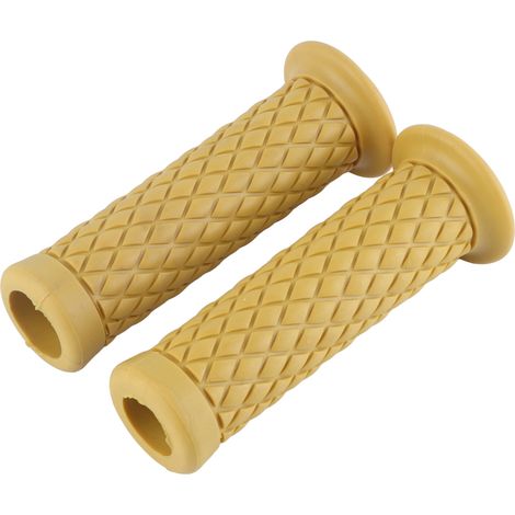 Poignées de guidon moto universelles en caoutchouc 22mm, 1 paire, embouts de guidon, jaune vif (1/5)