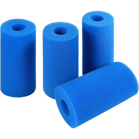 Éponge filtrante Type A, filtre en mousse pour piscine, cartouche filtrante éponge, mousse filtrante réutilisable pour piscine, filtre réutilisable pour spa (4 pièces) (1/5)