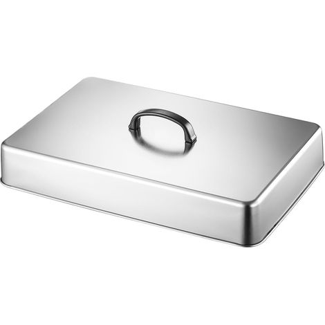 Genérico Basting Couvercle de grille rectangulaire en acier inoxydable pour cuisine intérieure et extérieure Barbecue et plancha commerciale 43,5 x 28,2 x 6,6 cm (1/5)