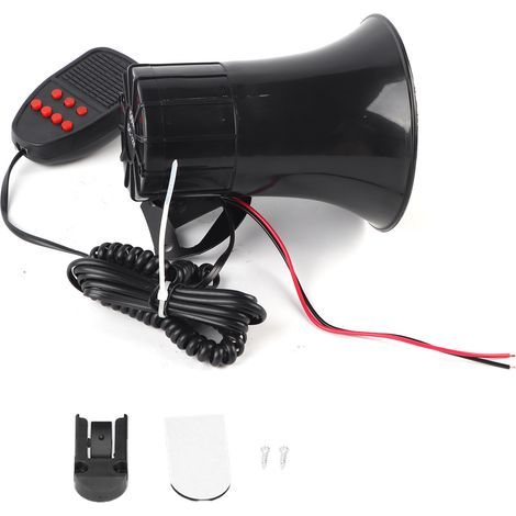 12V 50W Voiture Sirène Klaxon Micro Système de Haut-parleurs PA Amplificateur de Son d'urgence Police Sirène D'incendie-7 Tons pour Voiture Camion RV (1/5)