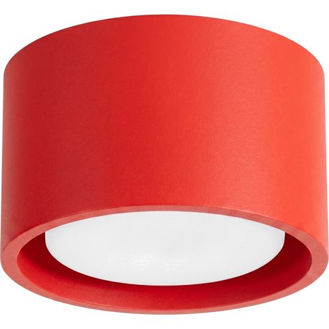 Plafoniere MODO rosso 10x6x10cm Alluminio Sollux (1/5)