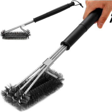 Brosse pour barbecue, Brosses de gril Brosse de gril propre Grille de barbecue Brosse de nettoyage pour gril de four en fil métallique de 18 pouces Brosse de barbecue (1/5)