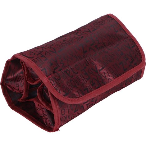 Trousse de voyage chic multifonction pour cosmétiques, rangement maquillage rouge, organisateur de beauté (1/5)