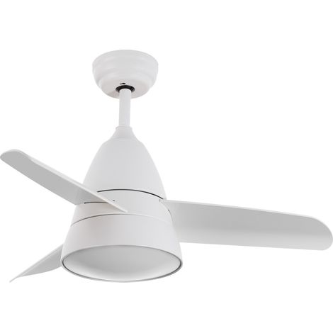 Deckenventilator Lautlos Industrial Weiss 91cm DC-Motor Weiß CCT Mit Licht, RF-Fernbedienung, Wifi: False
